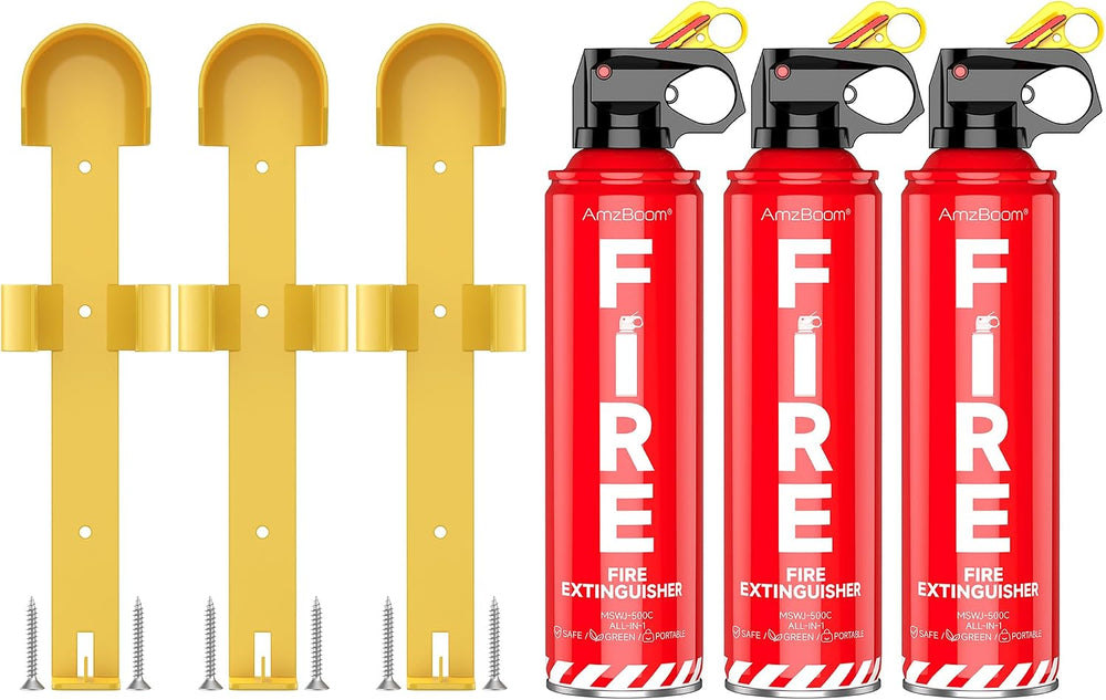 AmzBoom Fire Extinguishers Water-based for Home Kitchen, Car, & Boat 3 Pa...