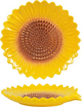 Sunflower-Shaped 2pcs Ceramic Grater Plate & Spoon Rest by molidiki