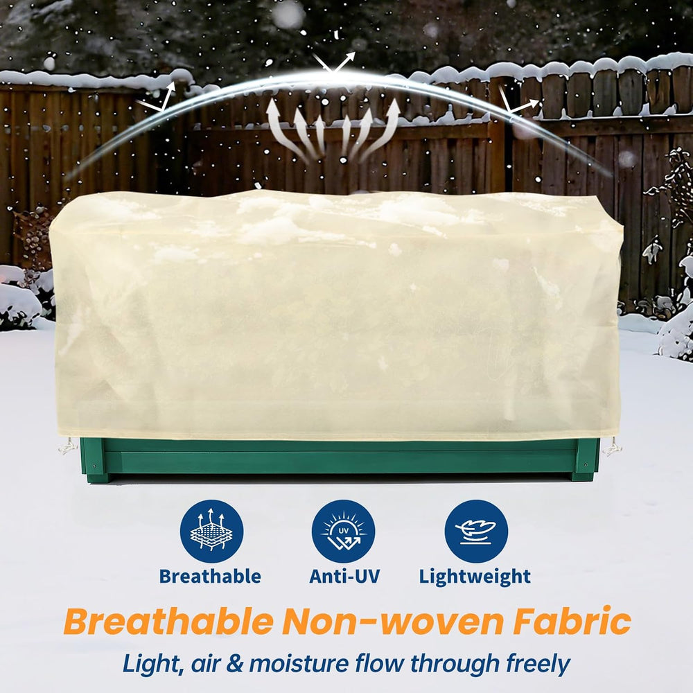 Plant Covers Freeze Protection, 2 Pack, Fits 4 x 8 ft Raised Beds