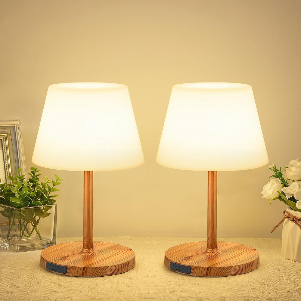 LUTEC 2 Pack Shower Lamp Waterproof, 6000mAh Rechargeable Cordless Table Lamp...