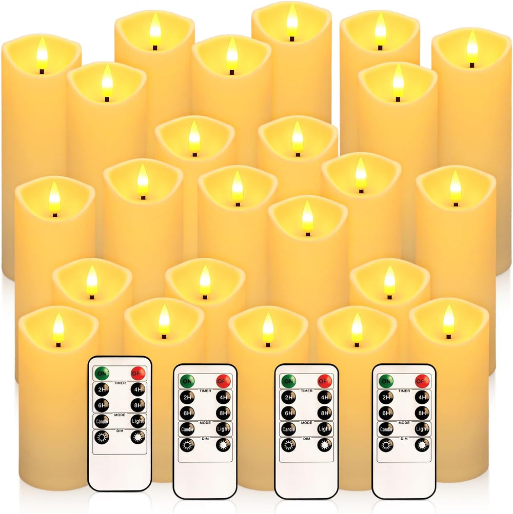 YOROXRG 24 Pack Christmas Decoration Flickering Flameless Candles, Battery Op...