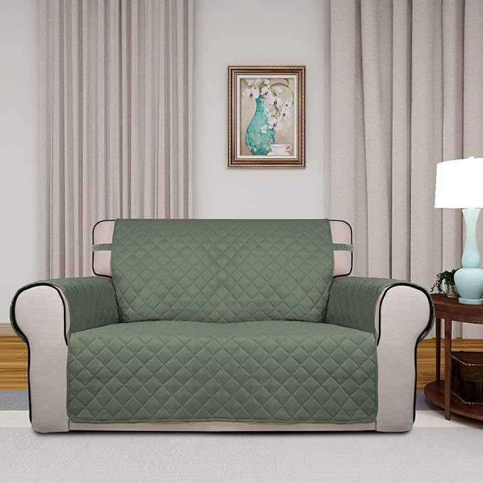 PureFit Reversible Quilted Sofa Cover, Water Resistant Slipcover Furniture - Image 2