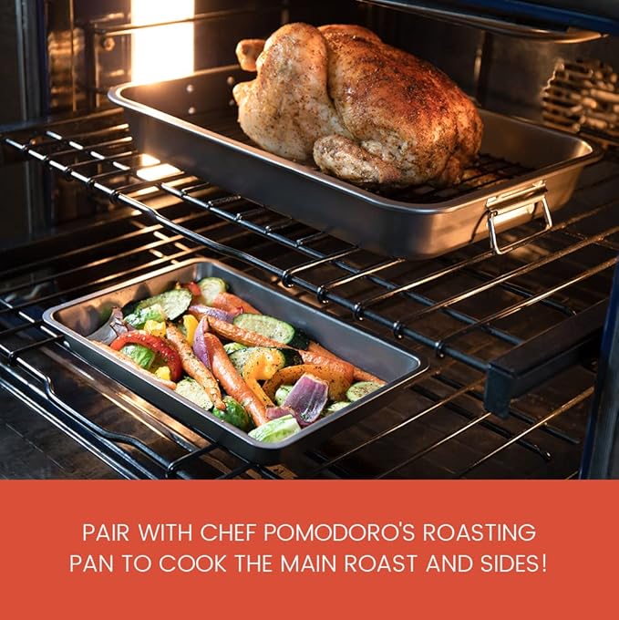 Chef Pomodoro Nonstick Carbon Steel Small Roasting Pan - Image 7