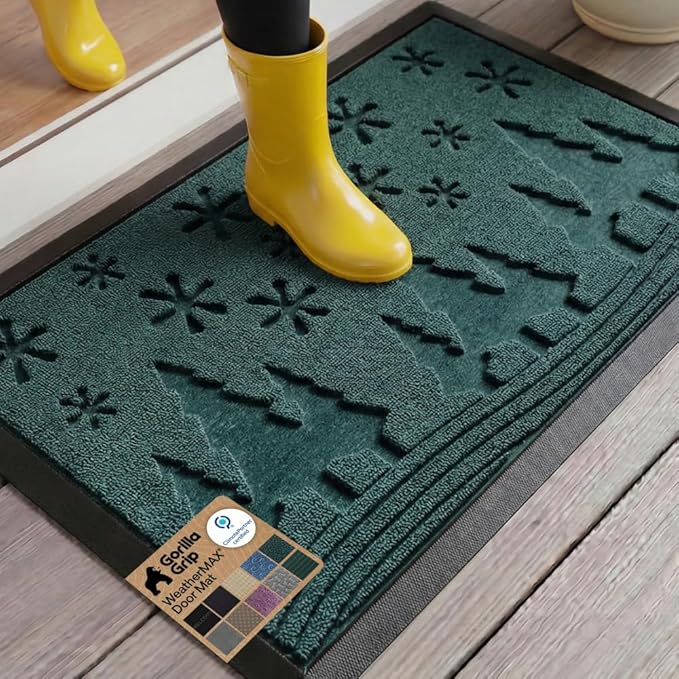 GORILLA GRIP 100% Waterproof All-Season WeatherMAX Doormat, US Designed Natural by GorillaGrip