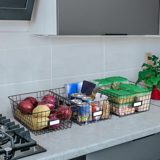 8 Set, Extra Large Wire Baskets - Image 6