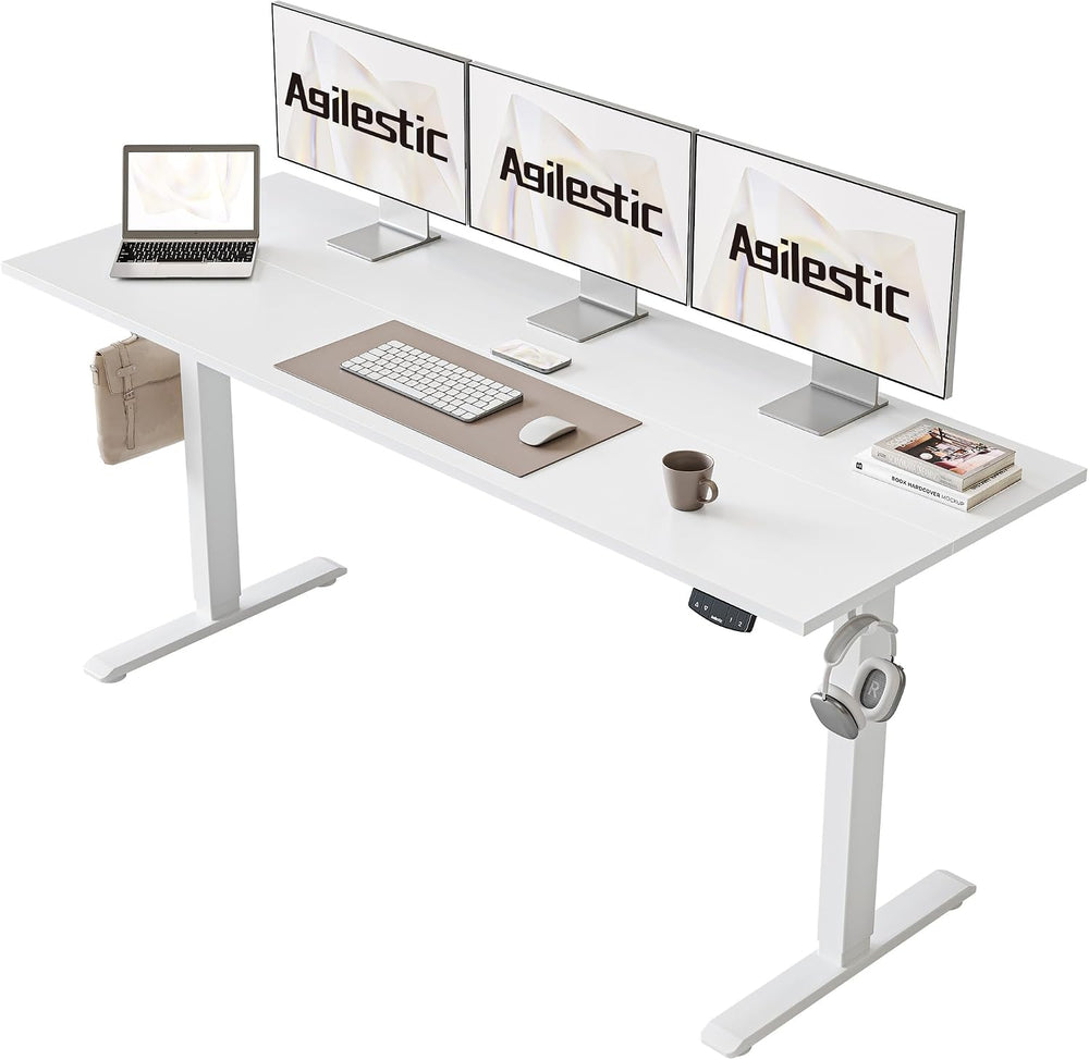Agilestic Electric Standing Desk, Large 63 x 24 Inches Height Adjustable Desk...