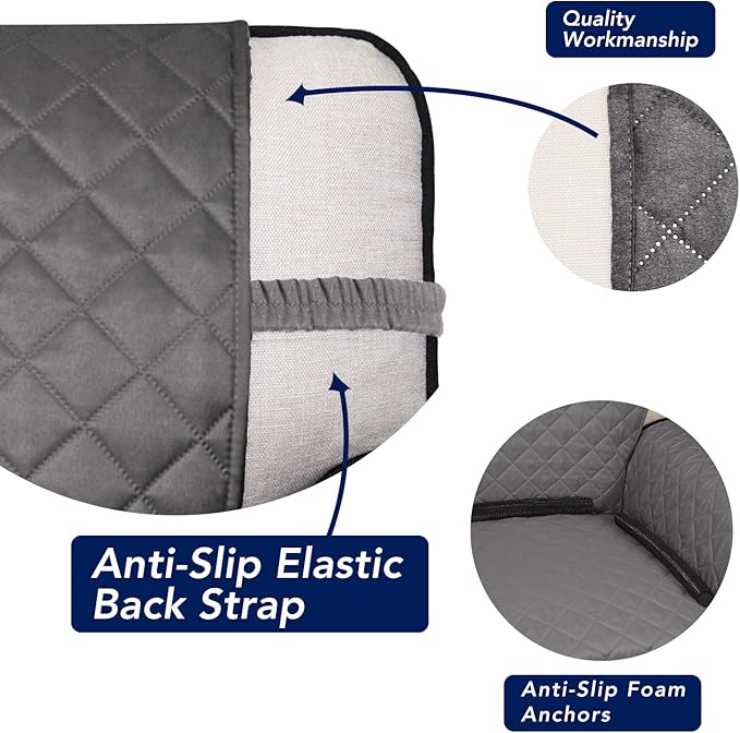 PureFit Reversible Quilted Sofa Cover, Water Resistant Medium Slipcover - Image 3