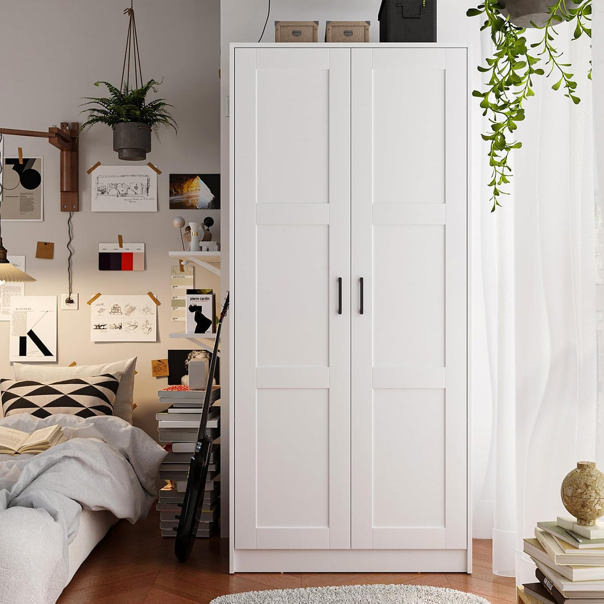 fddevelop fenghua lizhi wood white wardrobe closet with, main product view