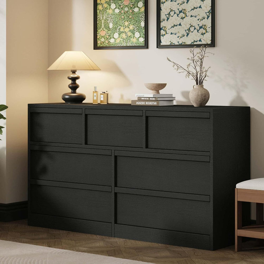 Garvee 7 Dresser for Bedroom, 54" Wide Dresser, Freestanding Horizontal ...