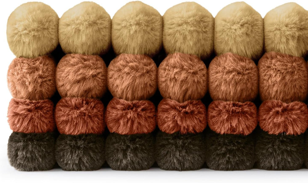 MIULEE Fall Rust Orange Faux Fur Plush Decorative Throw Pillow Covers18x18