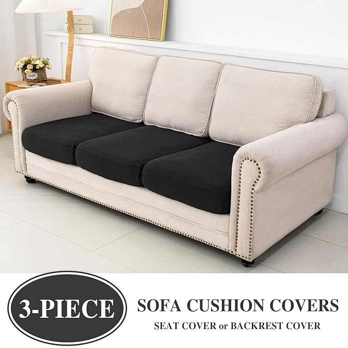 Couch Cushion Covers Seat Cushion Cover Stretch Couch Cover Separate Sectional - Image 2