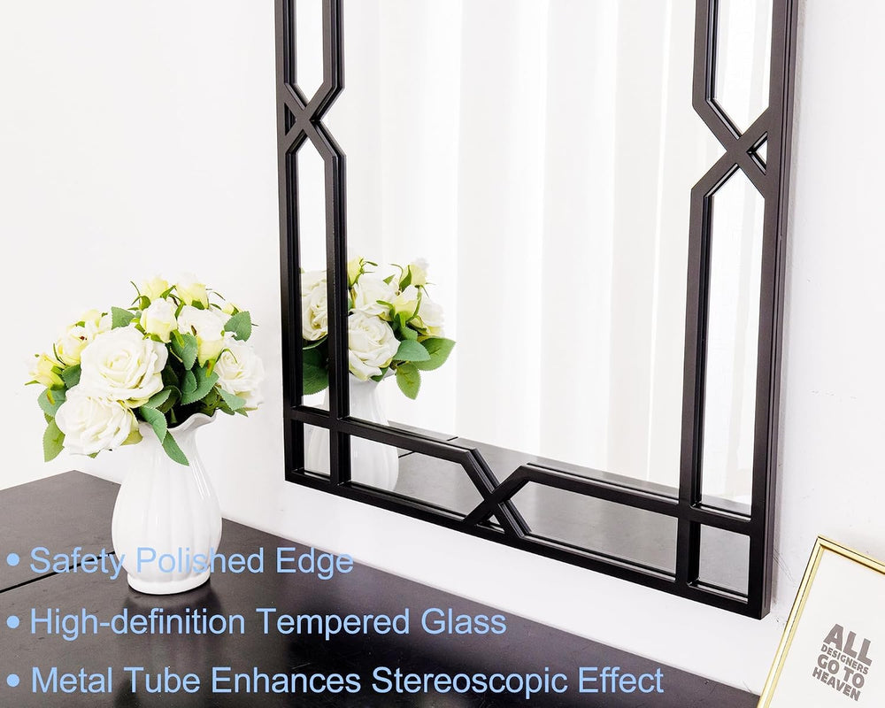 Large Living Room Mirror for Decor, 28" x 40" Rectangle Bathroom Mi...