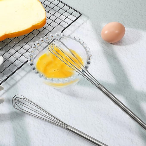 2 Pcs Mini Whisks Set, Stainless Steel Whisk Tiny Egg Whisk, Espresso Matcha - Image 2