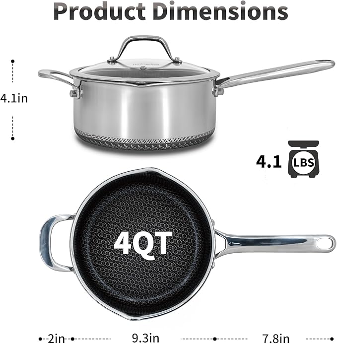 Hybrid Nonstick 4 QT Saucepan