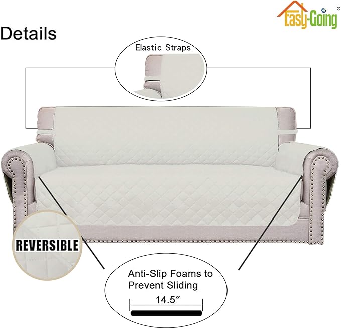 Easy-Going Sofa Slipcover Reversible Loveseat Sofa Cover Couch Cover - Image 3