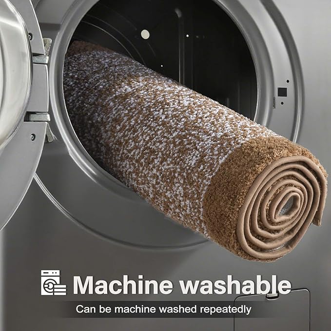 60x24 Long Bathroom Rugs Washable Non Slip, Coffee Bath Mat - Image 9