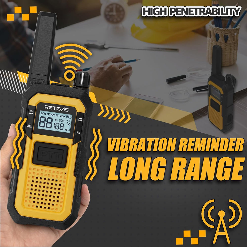 Retevis RB48 FRS Walkie Talkies Long Range,Mil-Standards 810H Two Way Radio