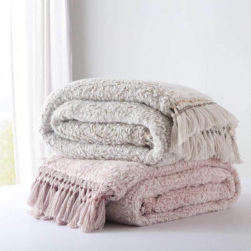 Ultra Soft Fleece Sherpa Blanket King Size,Lightweight Cozy Boho Bed Blanket ...