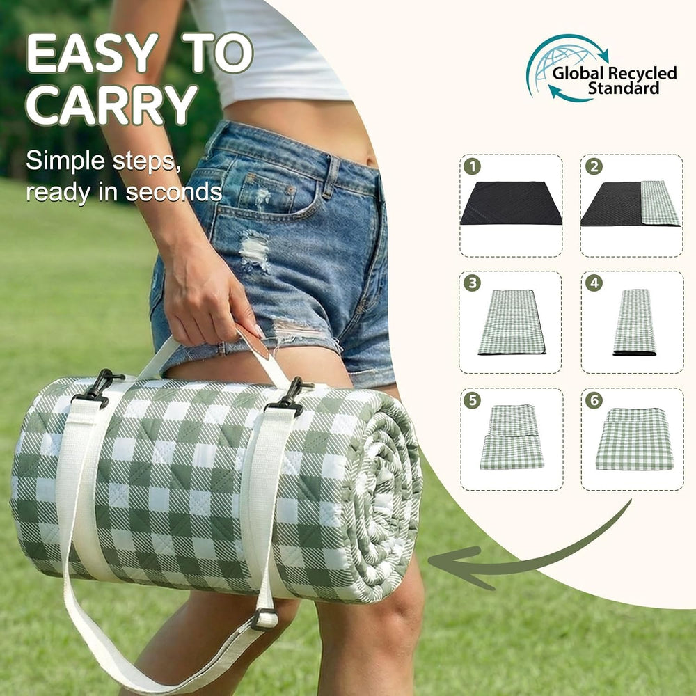 Genovega Waterproof Picnic Blanket Beach Outdoor Camping Mat Rug Extra Large ...