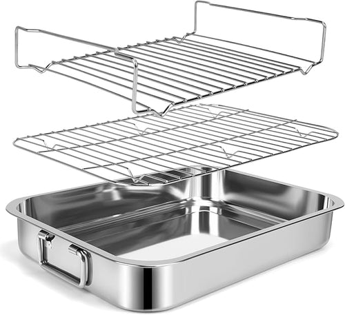 15.5" Stainless Steel Roasting Pans by EsOfficce