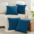 Fancy Homi 4 Packs Teal Decorative Throw Pillow Covers 22x22 Inch by Fancy+Homi