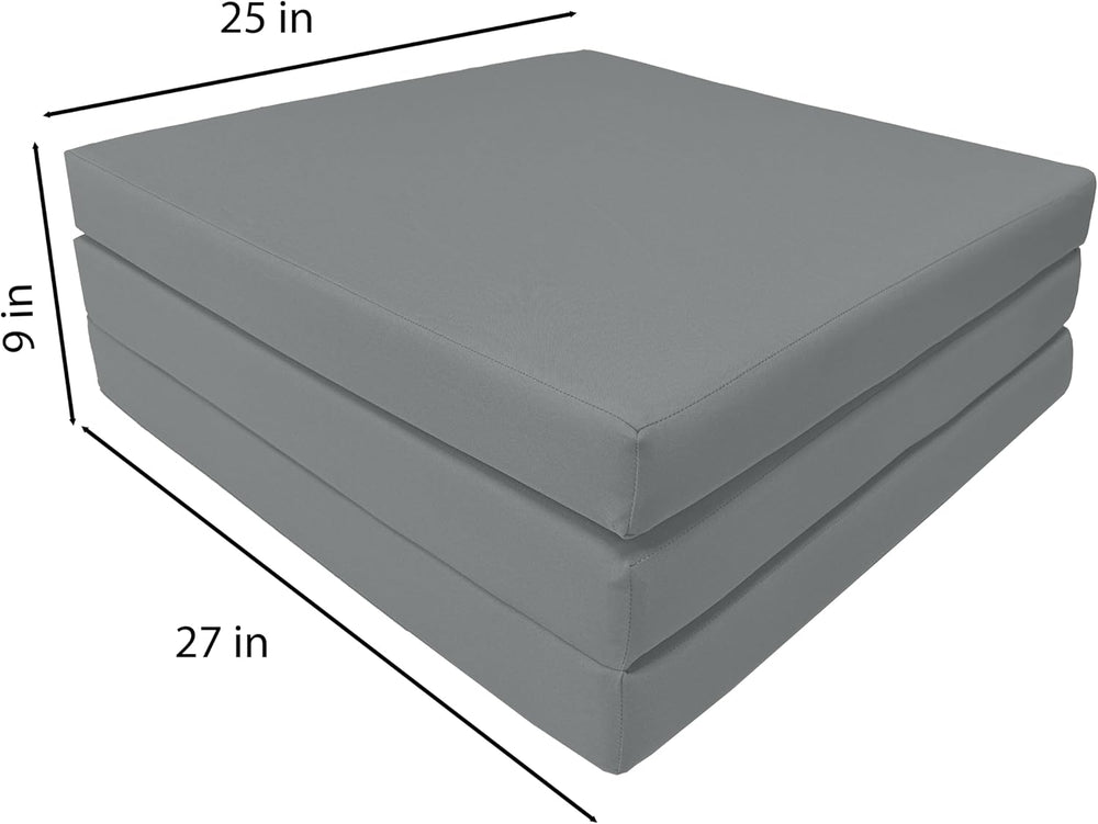 D&D Futon Furniture Trifold Foam Beds, Floor Tri-Fold Bed, Foldable Shiki...
