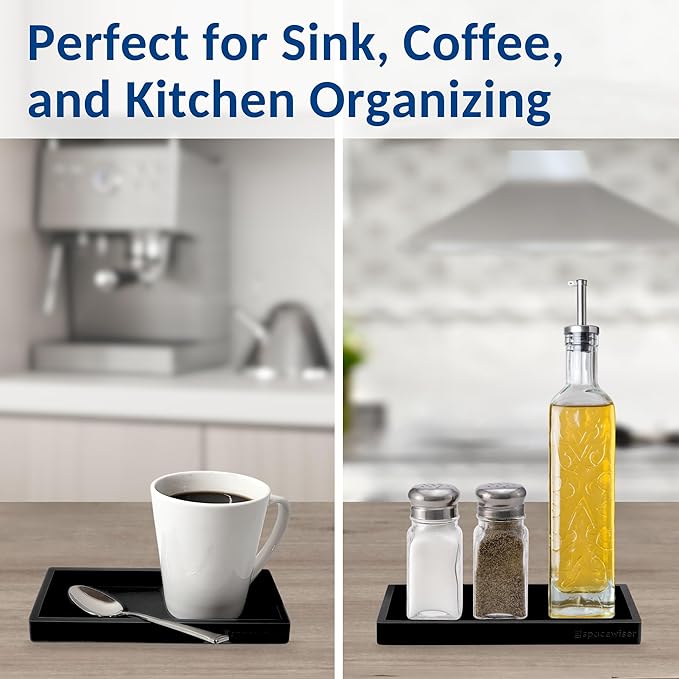 Spacewiser Countertop and Vanity Tray – Small 7.7” Silicone Tray, Soap - Image 6