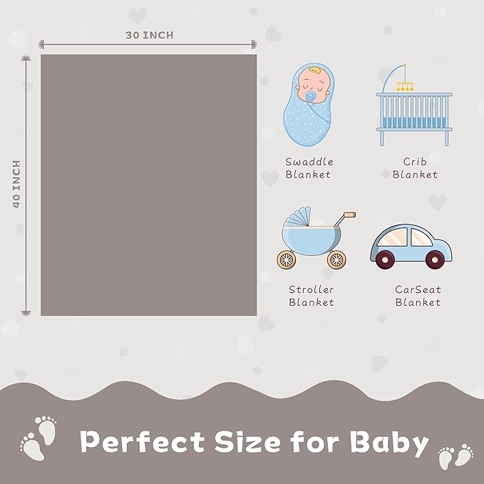 Yurhap Fleece Baby Blanket Heart Checkered, Ultra Soft Cozy Baby Blankets - Image 6