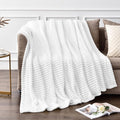 BEDELITE Fleece Throw Blanket for Couch – 3D Ribbed Jacquard Soft and Warm by BEDELITE
