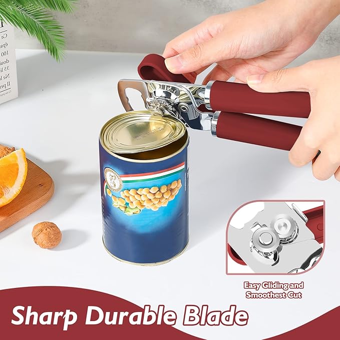 Mebotem 10 Colors Can Opener Manual Handheld Heavy Duty Hand Can Opener Smooth - Image 4