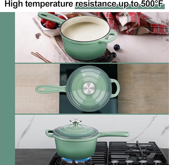 Enameled Cast Iron Sauce Pan - Image 5