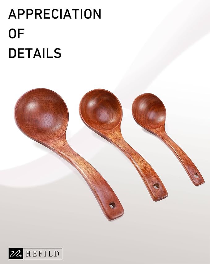Wooden Ladles Set of 3 – Wood Ladles - Image 8