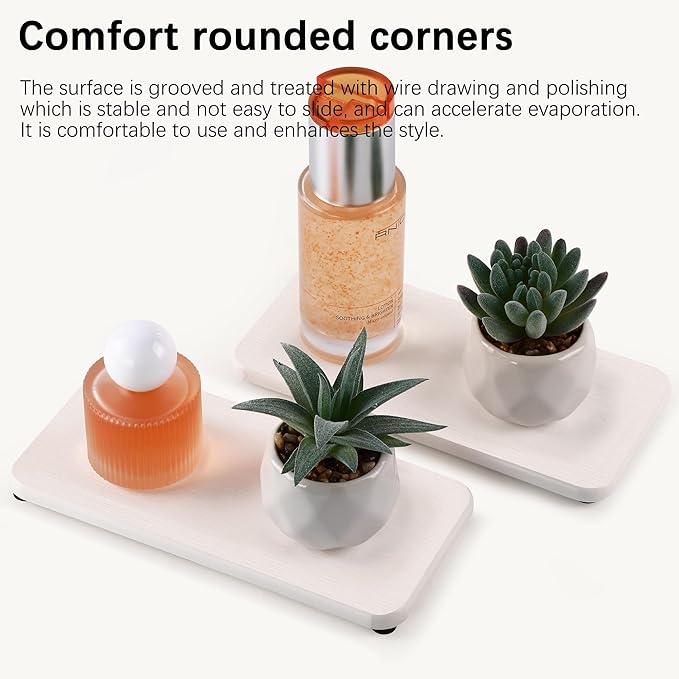NiuYichee 2 Pcs Water Absorbing Stone Trays, Kitchen/Bathroom Sink Soap Dish - Image 4