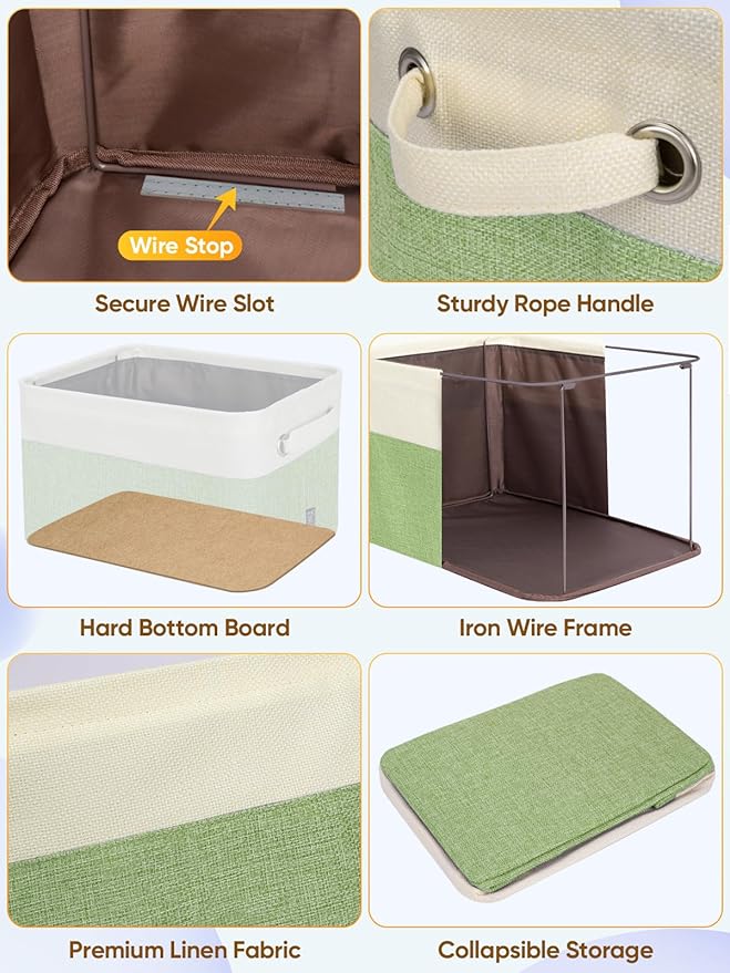 BALEINE 4 Pack Fabric Closet Storage Bins - Image 6