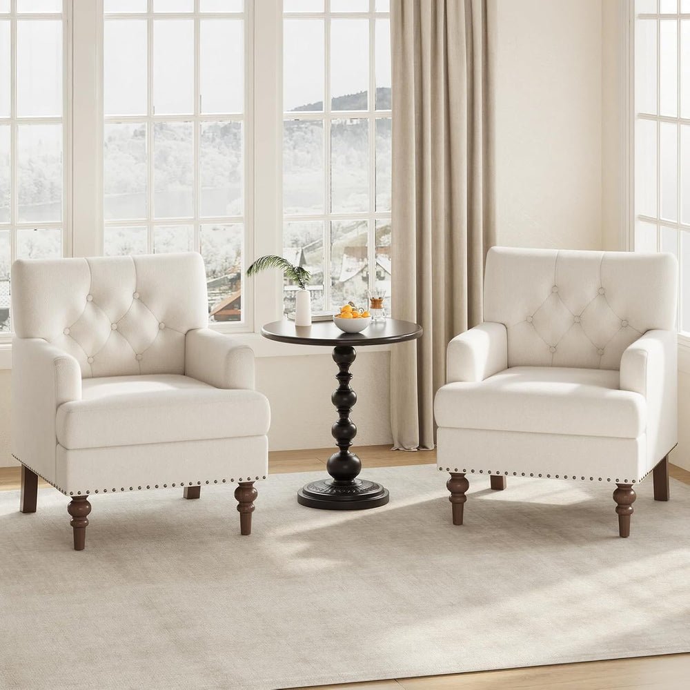 MALOL Upholstered Accent Chair Set of 2, Comfy Reading Chair for Living Room,...