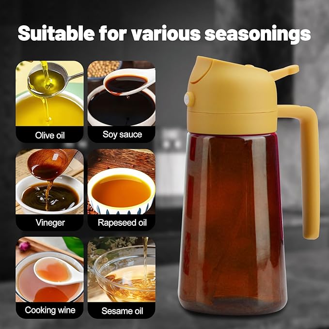 2 In 1 Oil Dispenser And Oil Sprayer, 16 Oz/470 Ml Oil Dispenser - Image 4