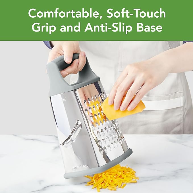 Tovolo Box Grater 4 Sided Large Stainless Steel Cheese Grater - Image 2