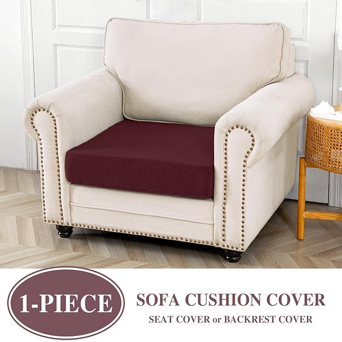 Couch Cushion Cover Seat Cushion Cover Stretch Armchair Cover Separate - Image 2