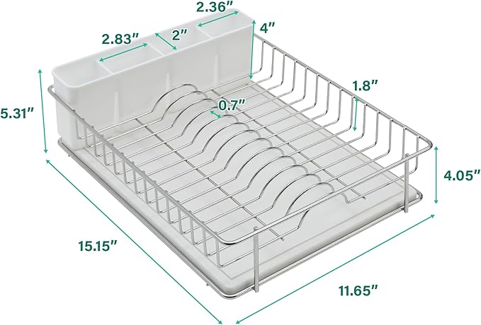 SunnyPoint 304 Stainless Steel Dish Drying Rack - Image 7