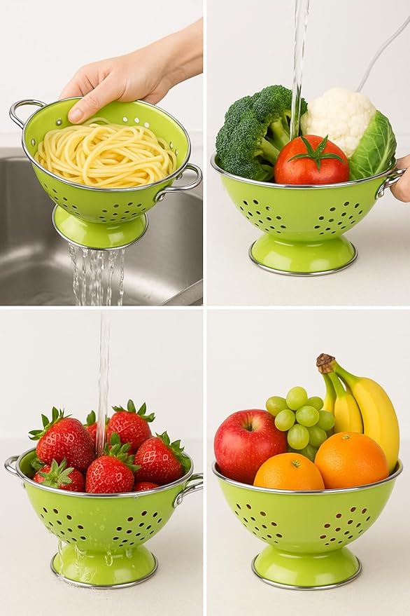 Calypso Basics by Reston Lloyd Powder Coated Enameled Colander, 1 Quart - Image 7