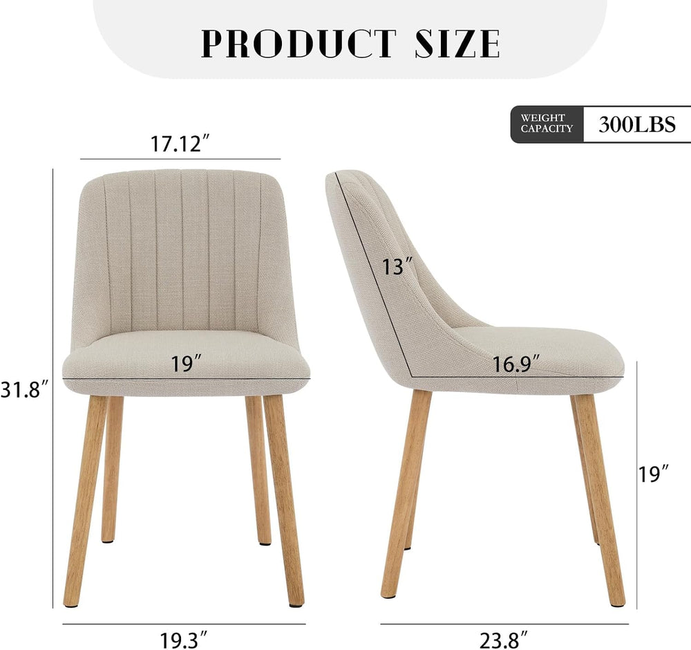 GarveeHome Dining Chairs Set of 2,Modern Upholstered Kitchen Chairs with Ergo...
