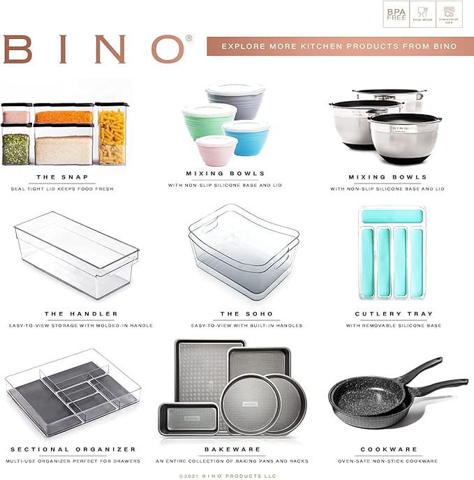BINO | Mixing Bowl Set with Lids | Versatile Plastic Bowls - Image 5