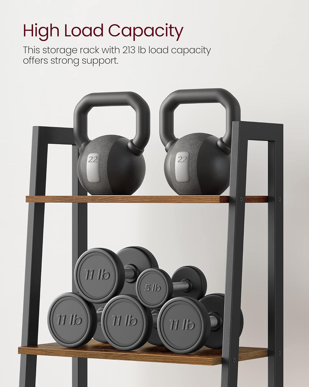 VASAGLE BARNET Collection - Ladder Shelf, Bookshelf, Storage Rack, Modern Boo...