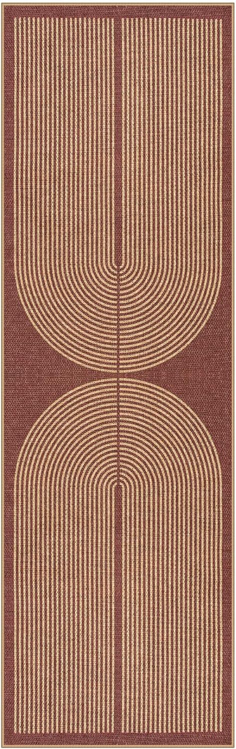 Lahome Enfys Modern Rainbow Easy Jute Entryway Runner Rug, Washable Indoor - Image 7