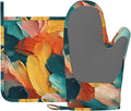 Abstract Oil Painting Heat-Resistant Oven Mitts and Pot Holder Kitchen Non-Slip by Unknown