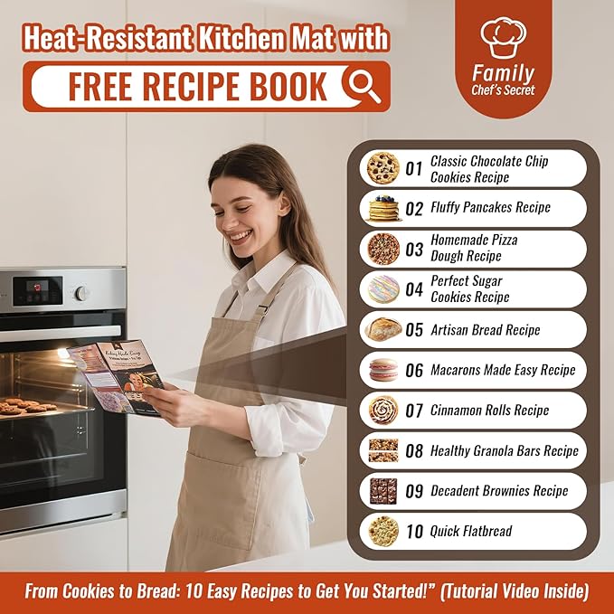 Silicone Baking Mat with 10 Recipes, Pastry Mat - Image 2