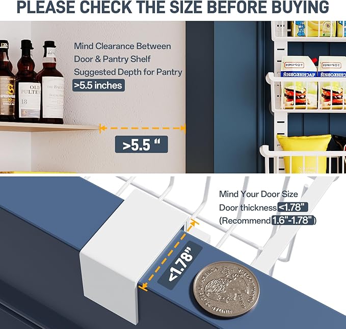 Over The Door Pantry Organizer, 8-Tier Over The Door Organizer - Image 2
