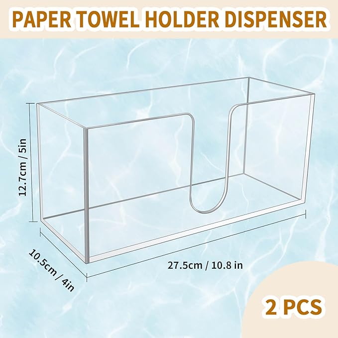 4 Pack Acrylic Paper Towel Holder, Countertop Napkin Dispenser - Image 2