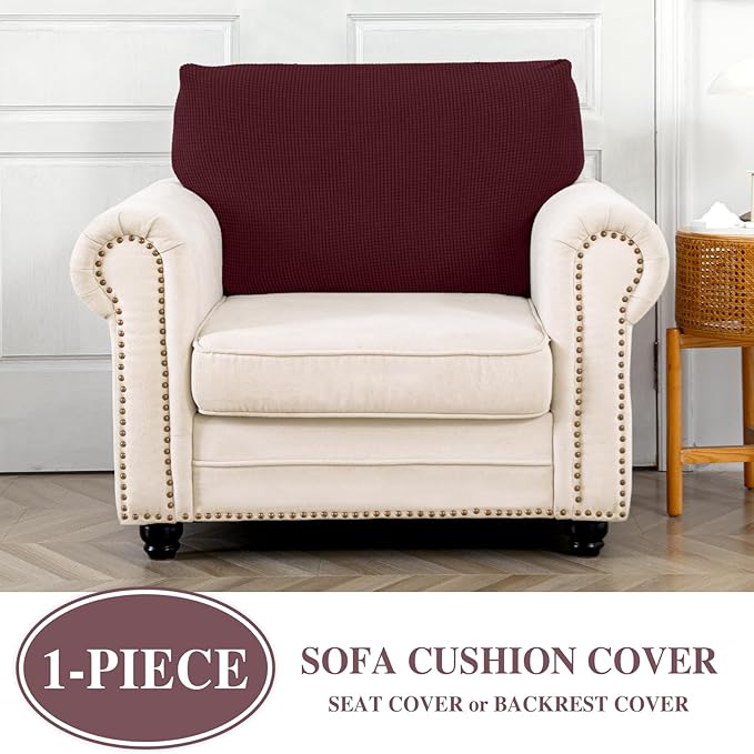 Couch Cushion Cover Seat Cushion Cover Stretch Armchair Cover Separate - Image 3