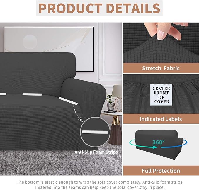 Easy-Going 100% Waterproof Couch Cover, Dual Waterproof Sofa Cover, Stretch - Image 4